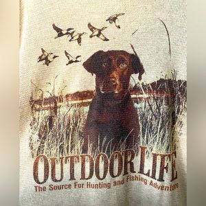 Thermal/waffle long sleeve with graphic size L